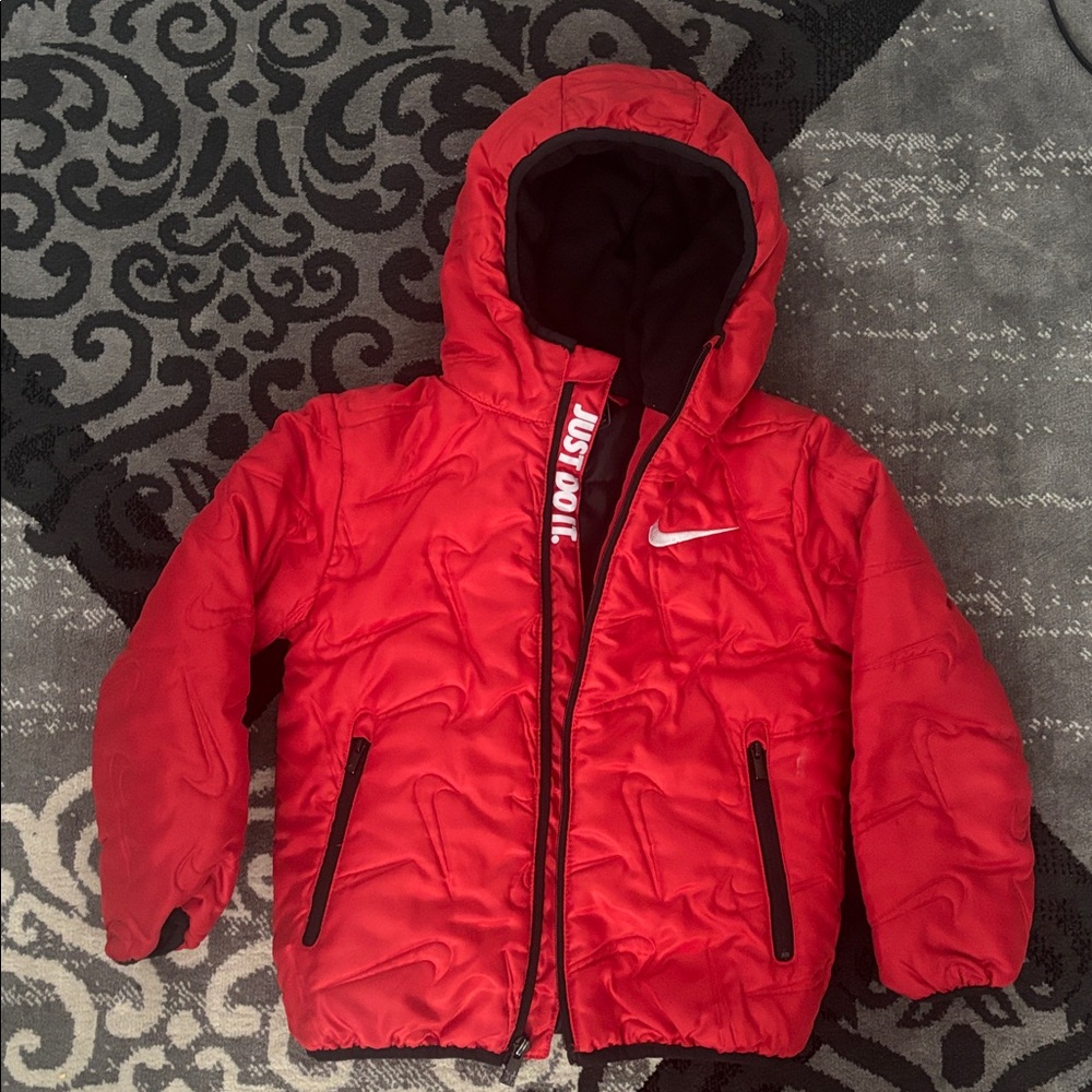 Nike Kids Red Puffer Jacket